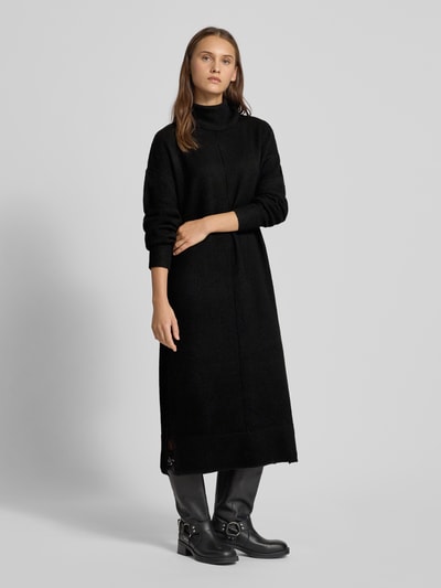 Pieces Oversized Strickkleid mit Wollanteil Modell 'MALOU' BLACK 1