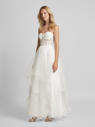 Unique Brautkleid in Bandeau-Form Offwhite 1