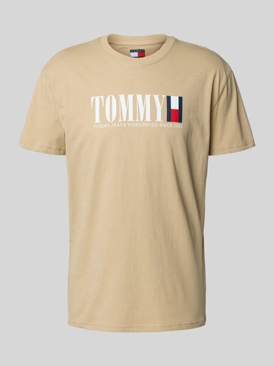 Tommy Jeans Regular Fit T-Shirt aus reiner Baumwolle Beige 2