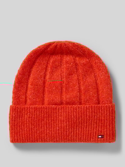 Tommy Hilfiger Beanie mit Woll- und Alpaka-Anteil Orange 1