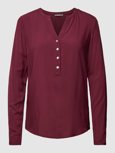 Montego Blusenshirt aus Visksoe mit V-Ausschnitt Bordeaux 2