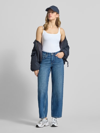 Topshop Jeansy z szerokimi nogawkami w 5 kieszeni model 'INCH' Jeansowy niebieski 1