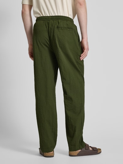 Redefined Rebel Loose Fit Stoffhose mit Strukturmuster Modell 'ANDY' Oliv 5
