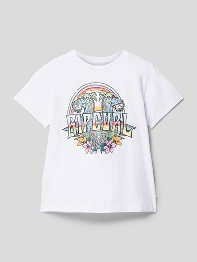 Rip Curl T-shirt met label- en motiefprint Wit - 1