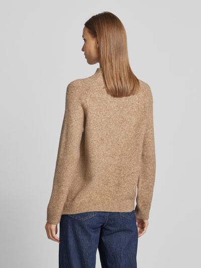 ZABAIONE Gebreide pullover met ribboorden Taupe - 5