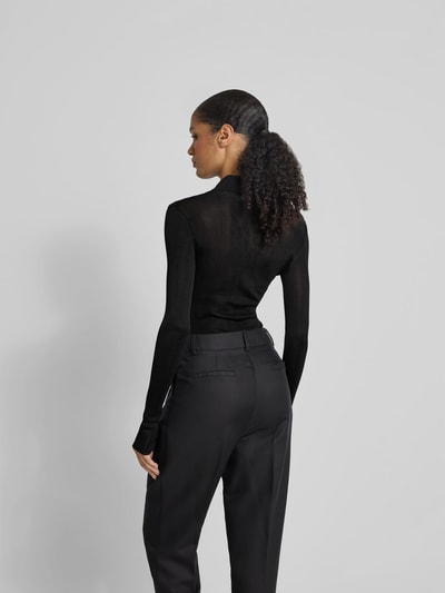 Self-Portrait Body aus reiner Viskose Black 5