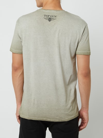 Top Gun T-shirt z nadrukiem z logo Oliwkowy 5