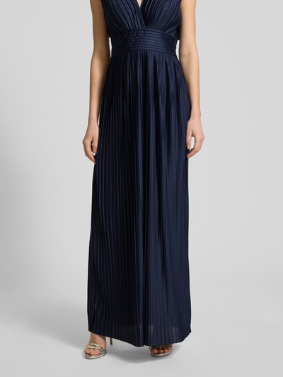 GUIDO MARIA KRETSCHMER WOMAN Abendkleid mit Plisseefalten Modell 'Linnea' Marine 3