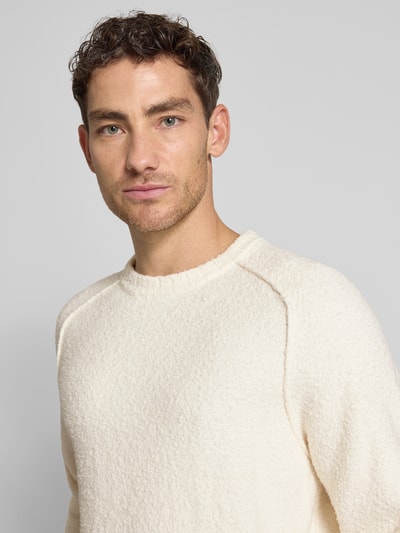 HUGO Relaxed Fit Pullover aus Baumwoll-Mix Modell 'SAN CHRISTOPHER' Offwhite 3