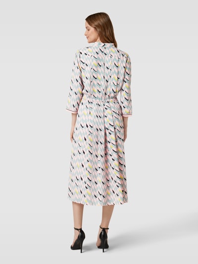 Marc Cain Midi-jurk met all-over motief Petrol - 5