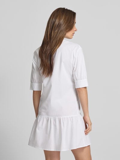 Liu Jo White Overhemdjurk met opstaande kraag en strikceintuur Wit - 5