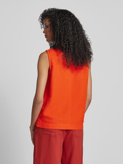 Christian Berg Woman Leinentop mit Rundhalsausschnitt Dunkelorange 5