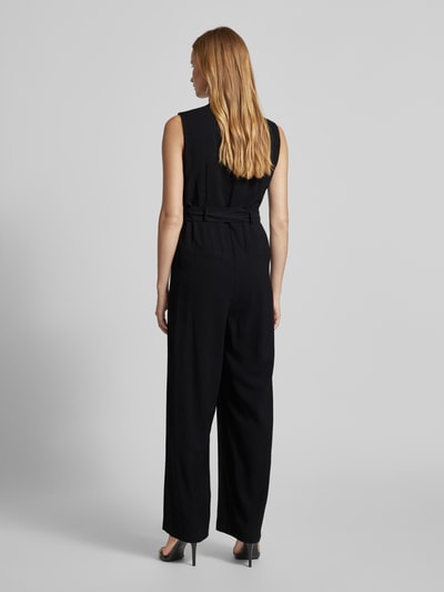 MSCH Copenhagen Jumpsuit mit V-Ausschnitt Modell 'Asana' Black 5