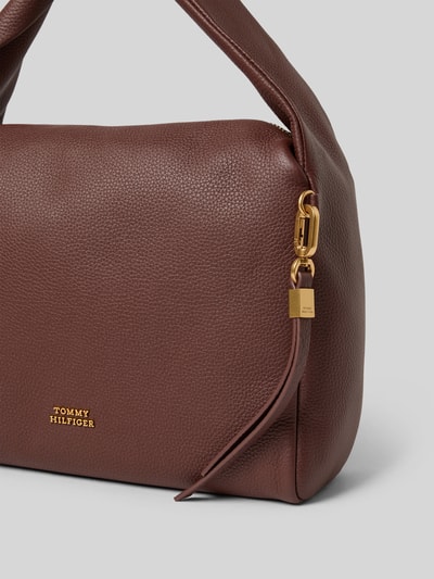 Tommy Hilfiger Henkeltasche aus echtem Rindsleder Dunkelbraun 3