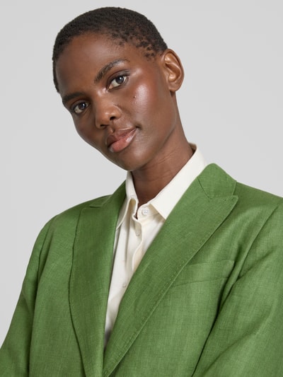 Weekend Max Mara Leinenblazer mit Reverskragen Modell 'NALUT' Gruen 3