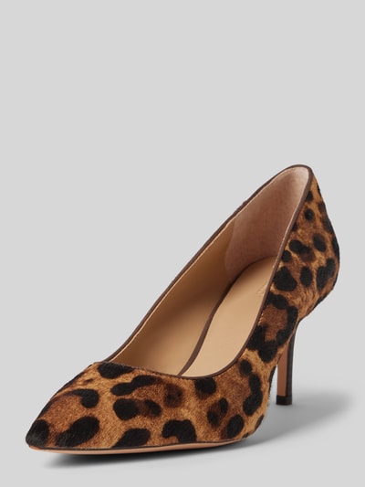 Lauren Ralph Lauren Leren pumps met naaldhak, model 'LANETTE' Beige - 1