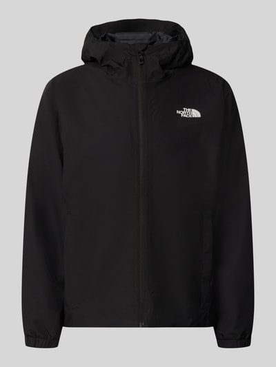 Produktfoto, Jacke mit Kapuze von The North Face in Schwarz, Regular Fit, verdeckter Reißverschluss, Label-Print, glatte Textur