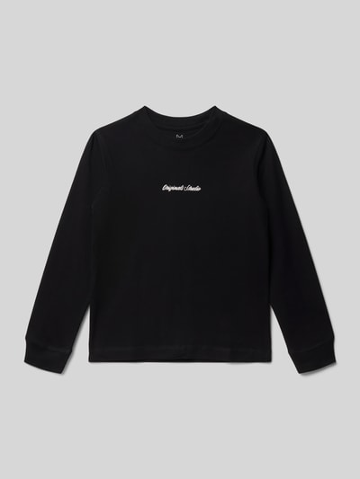 Jack & Jones Sweatshirt met labelstitching, model 'NORREBRO' Zwart - 1