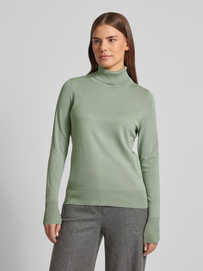 Christian Berg Woman Gebreide pullover met ribboorden Rietgroen - 4