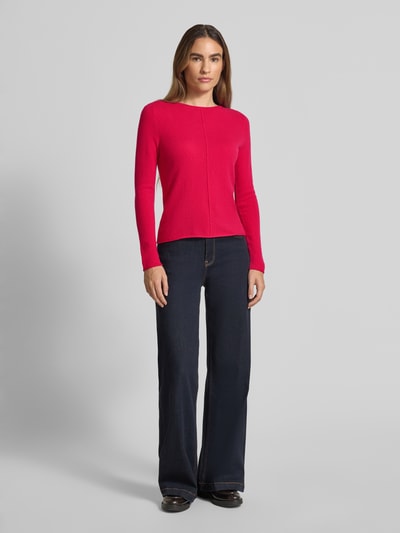 Christian Berg Woman Gebreide pullover van puur kasjmier Fuchsia - 1