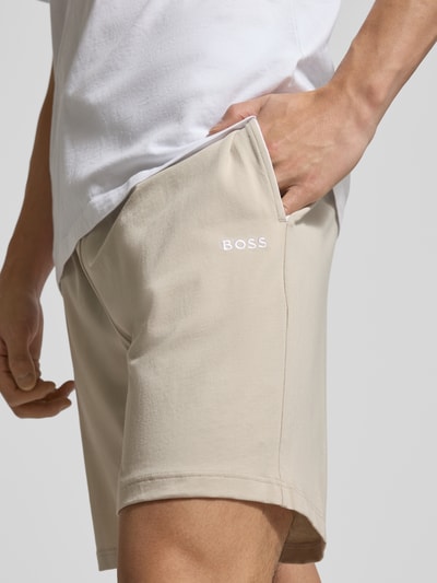 BOSS regular fit sweatshorts van katoenmix model 'MIix&Match' Middengrijs - 3