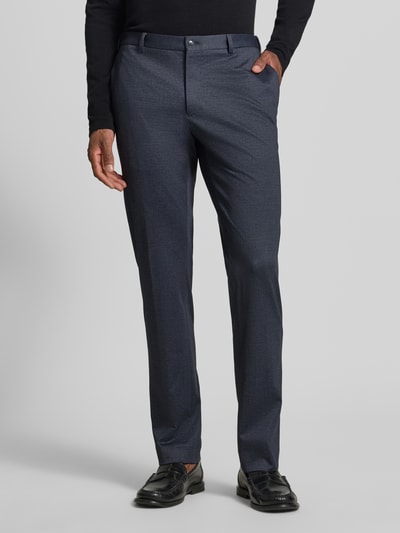 HECHTER PARIS Straight Fit Stoffhose mit Baumwoll-Anteil Marine 4