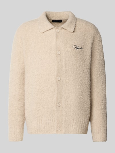 Pegador Kurtka z dzianiny z wykładanym kołnierzem i wyhaftowanym logo Écru 2