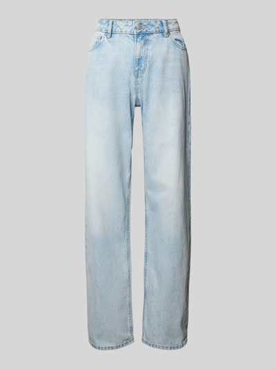 Review Straight Leg Jeans aus reiner Baumwolle Hellblau 2