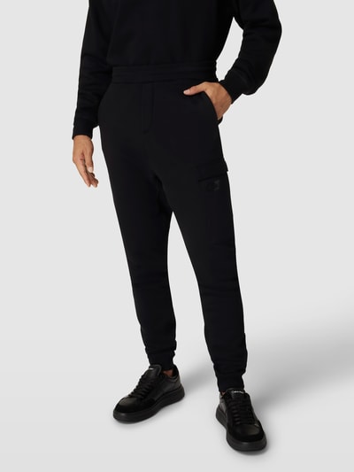 AlphaTauri Sweatpants met cargozak, model 'PEOVA' Zwart - 4