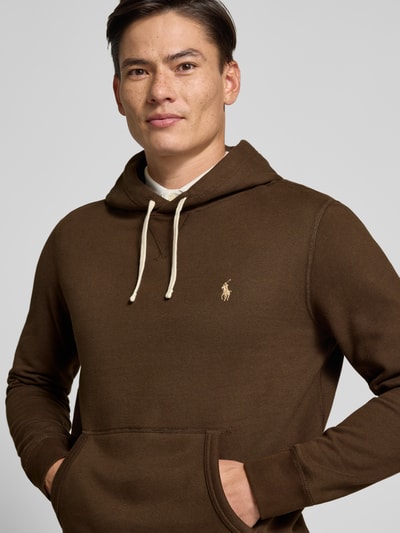 Polo Ralph Lauren Regular fit hoodie met logostitching Middenbruin - 3