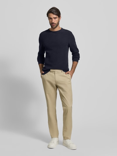 Selected Homme Regular Fit Pullover aus reiner Bio-Baumwolle Modell 'ROSS' Dunkelblau 1