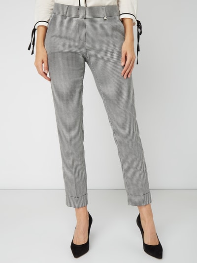 Raffaello Rossi Stoffen broek met pied-de-poule-dessin  Zwart - 4