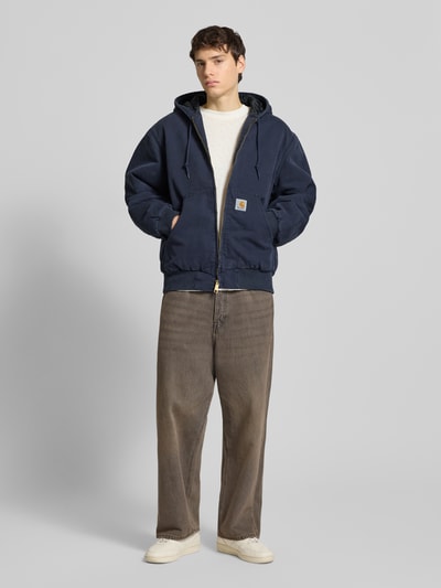 Carhartt Work In Progress Jack met kangoeroezak en labeldetail Donkerblauw - 1