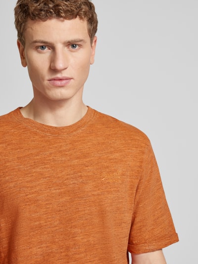 Superdry T-shirt z okrągłym dekoltem Pomarańczowy 3