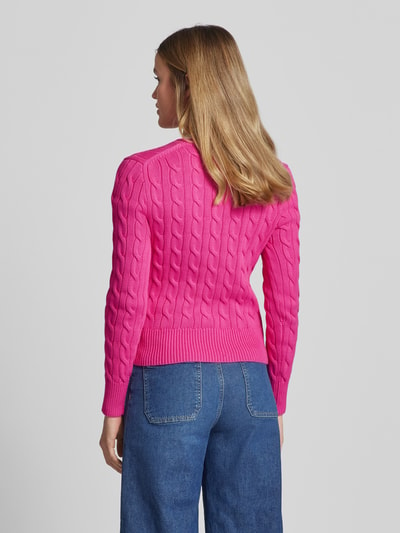 Polo Ralph Lauren Strickjacke mit Knopfleiste Pink 5