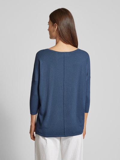 FREE/QUENT Gebreide pullover met ronde hals, model 'JONE' Blauw gemêleerd - 5