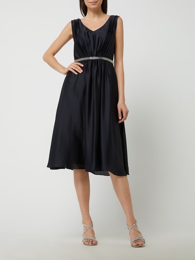 Christian Berg Cocktail Cocktailkleid aus Satin  Marine Melange 1