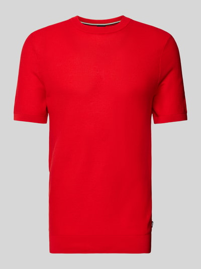 BOSS T-Shirt mit Strukturmuster Modell 'Tantino' Rot 2