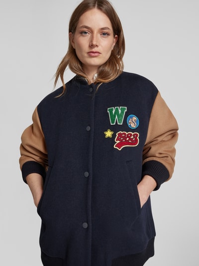 Weekend Max Mara Jacke mit Motiv-Patches Modell 'ADORNI' Marine 3