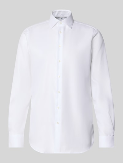 Christian Berg Men Extralanges Regular Fit Business-Hemd mit Kentkragen Weiss 1
