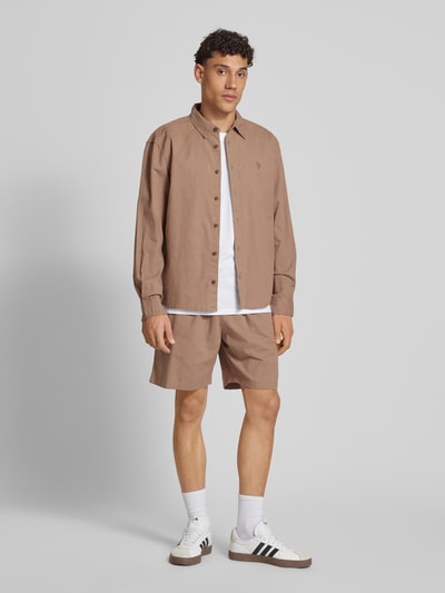 REVIEW Shorts mit elastischem Bund Taupe 1