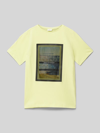 s.Oliver RED LABEL T-shirt z nadrukowanym motywem Żółty 1