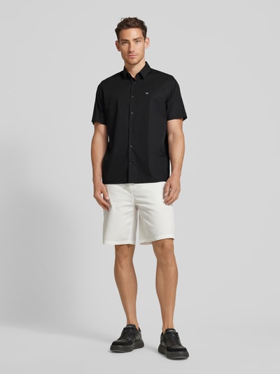 CK Calvin Klein Regular Fit Freizeithemd mit 1/2-Arm Black 1