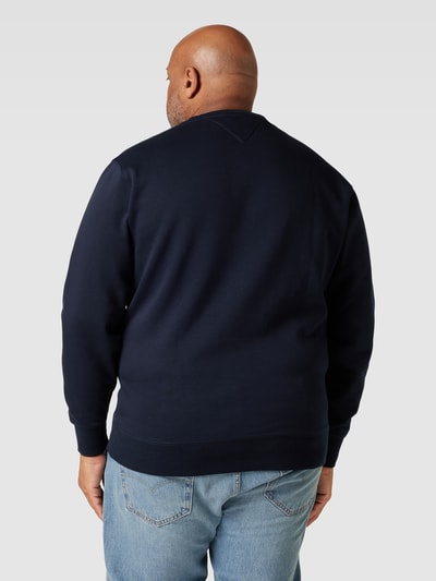 Tommy Hilfiger Big & Tall PLUS SIZE sweatshirt met labelstitching, model 'LOGO' Marineblauw - 5