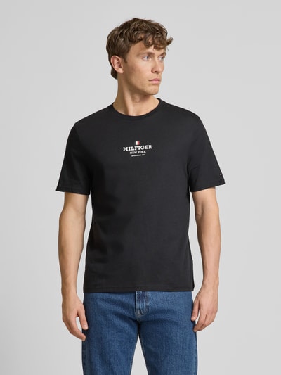 Tommy Hilfiger T-Shirt mit Label-Print Black 4