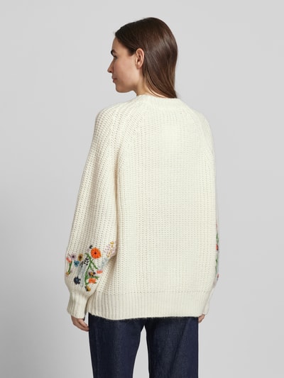 Essentiel Wollen pullover met stitchingdetails Ecru - 5