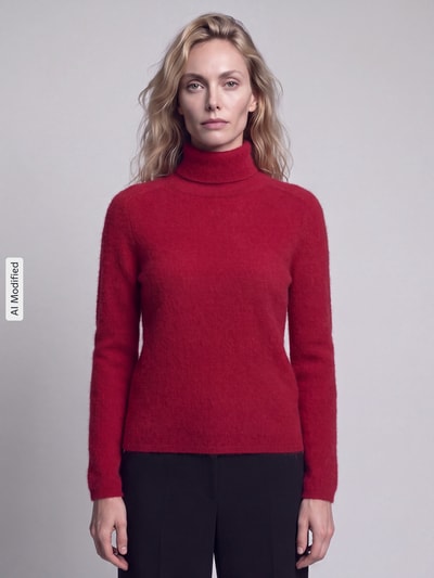 MM by Max Mara Relaxed Fit Pullover aus Woll-Kaschmir-Mix Modell 'CARIOCA' Bordeaux 4