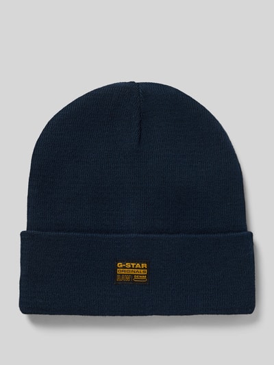 G-Star Raw Beanie mit Label-Patch Modell 'Effo' Marine 1
