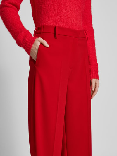 MAC Baggy Fit Stoffhose mit Bügelfalten Modell 'Camilla' Rot 3