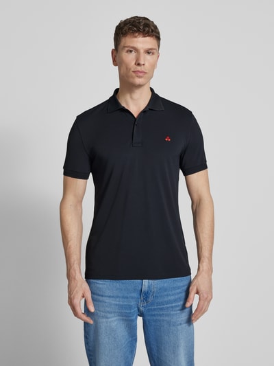 Peuterey koszulka polo o kroju regular fit z haftem model 'PLANTAGO' Granatowy 4